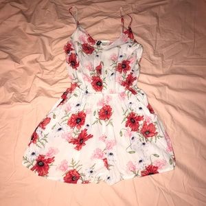 H&M pink floral romper